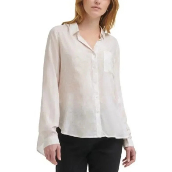 Calvin Klein Jeans Printed Blouse  Snake Khaki NWT - Picture 1 of 1